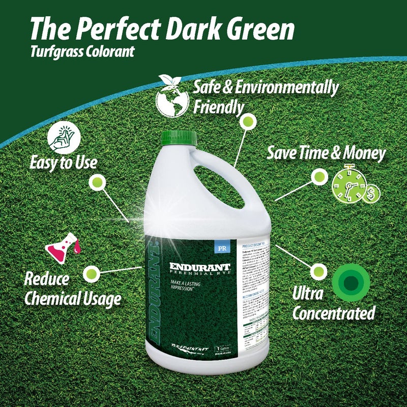 Endurant Turf Colorants - Perennial Rye Spray Green Grass Paint for Lawns - Revives Dry, Patchy Yards - Light Grass Hue - Easy to Use, Concentrated Turf Grass Dye - Covers Approx 10,000 Sq Ft - 1 Gal - Image 4